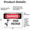 Signmission High Voltage Danger Sign, Vinyl Decal, 7in W x 5in L, 2PK OS-2PACK-DS-D-57-L-2186 - alternate 2